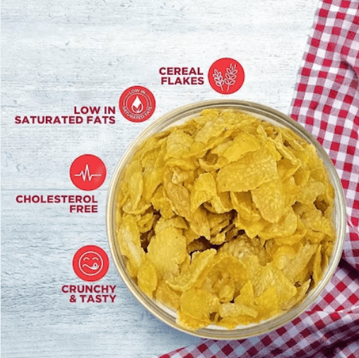 Mohan's Cornflakes ,BreakFast Cereals , Crunchy And Tasty ,Fat Free, 500gm